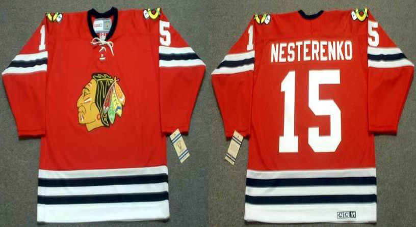 2019 Men Chicago Blackhawks #15 Nesterenko red CCM NHL jerseys